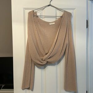 Cropped knit sweater